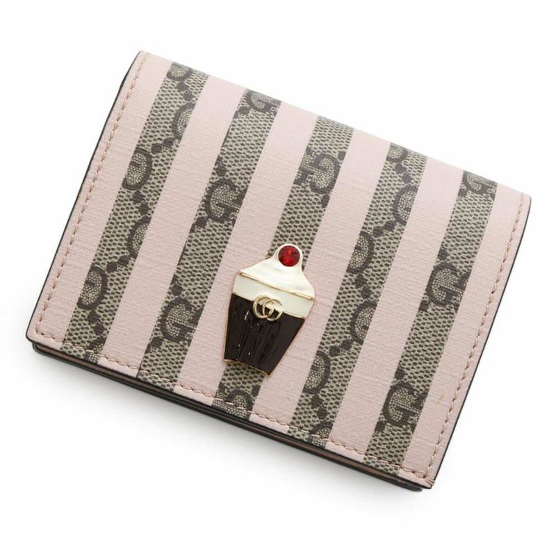 グッチ 二つ折り財布 GGスプリーム アイスクリーム レザー 701489 GUCCI 財布