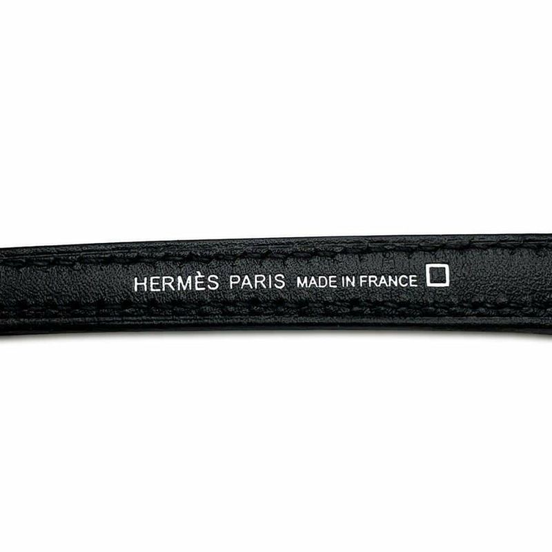 エルメス ロックチャーム ブラック/シルバー金具 タデラクト/スイフト/アリゲーターシャイン B刻印 ソーブラック 黒