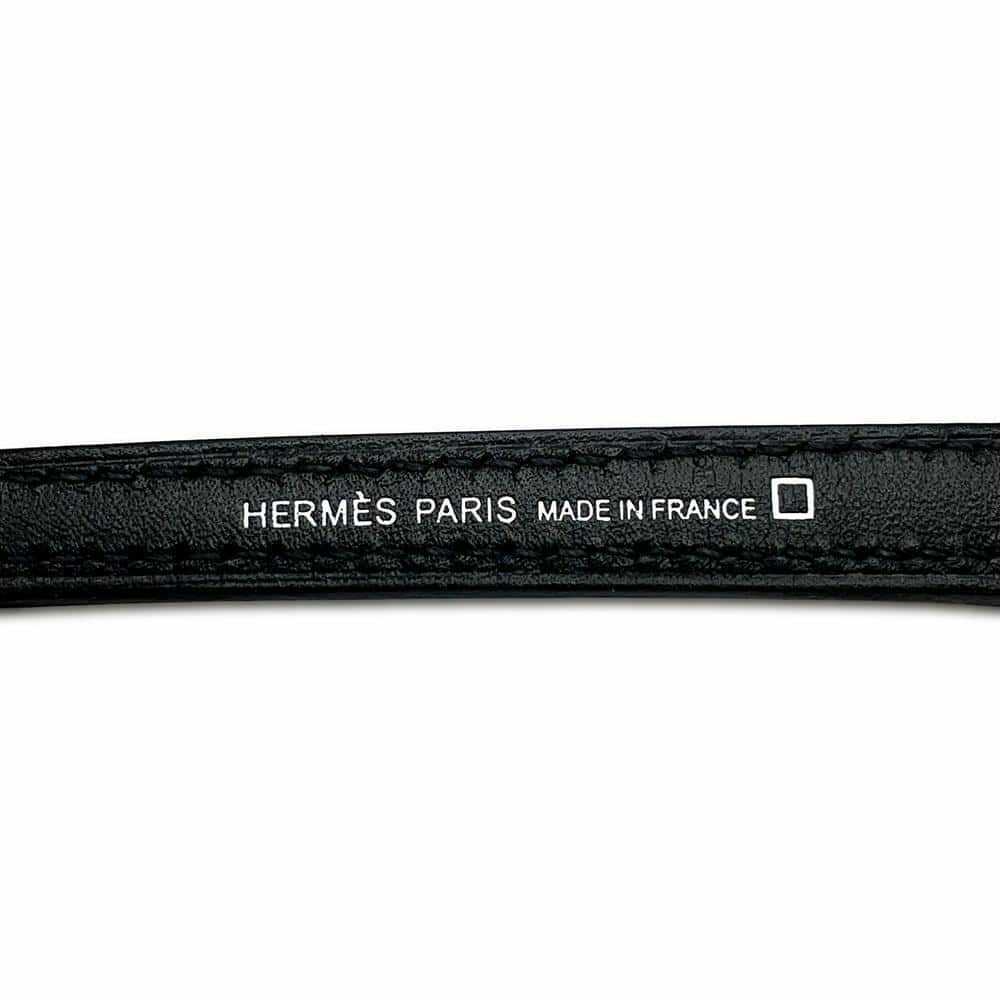 エルメス ロックチャーム ブラック/シルバー金具 タデラクト/スイフト/アリゲーターシャイン B刻印 ソーブラック 黒