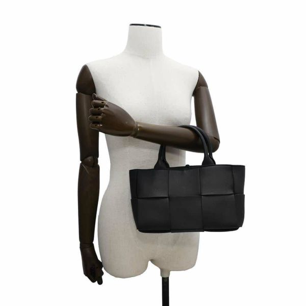ボッテガヴェネタ トートバッグ アルコ ミニ イントレチャート カセット レザー 709337 BOTTEGA VENETA 2way 黒