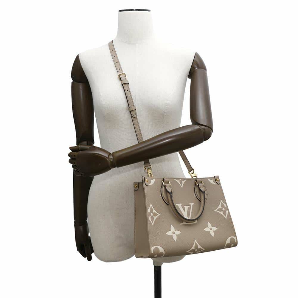 ルイヴィトン ハンドバッグ モノグラム・アンプラント ジャイアント オンザゴーPM M45779 バイカラー 2way