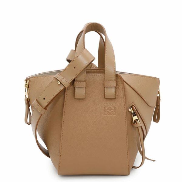 ロエベ ハンドバッグ ハンモック コンパクト カーフレザー A538H13X03 LOEWE 2way ブラウン