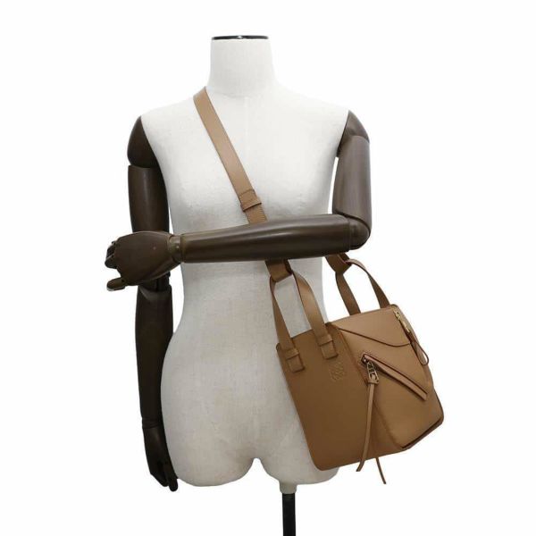 ロエベ ハンドバッグ ハンモック コンパクト カーフレザー A538H13X03 LOEWE 2way ブラウン