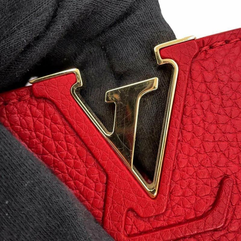 ルイヴィトン ハンドバッグ トリヨンレザー カプシーヌMINI M56845 2way レッド