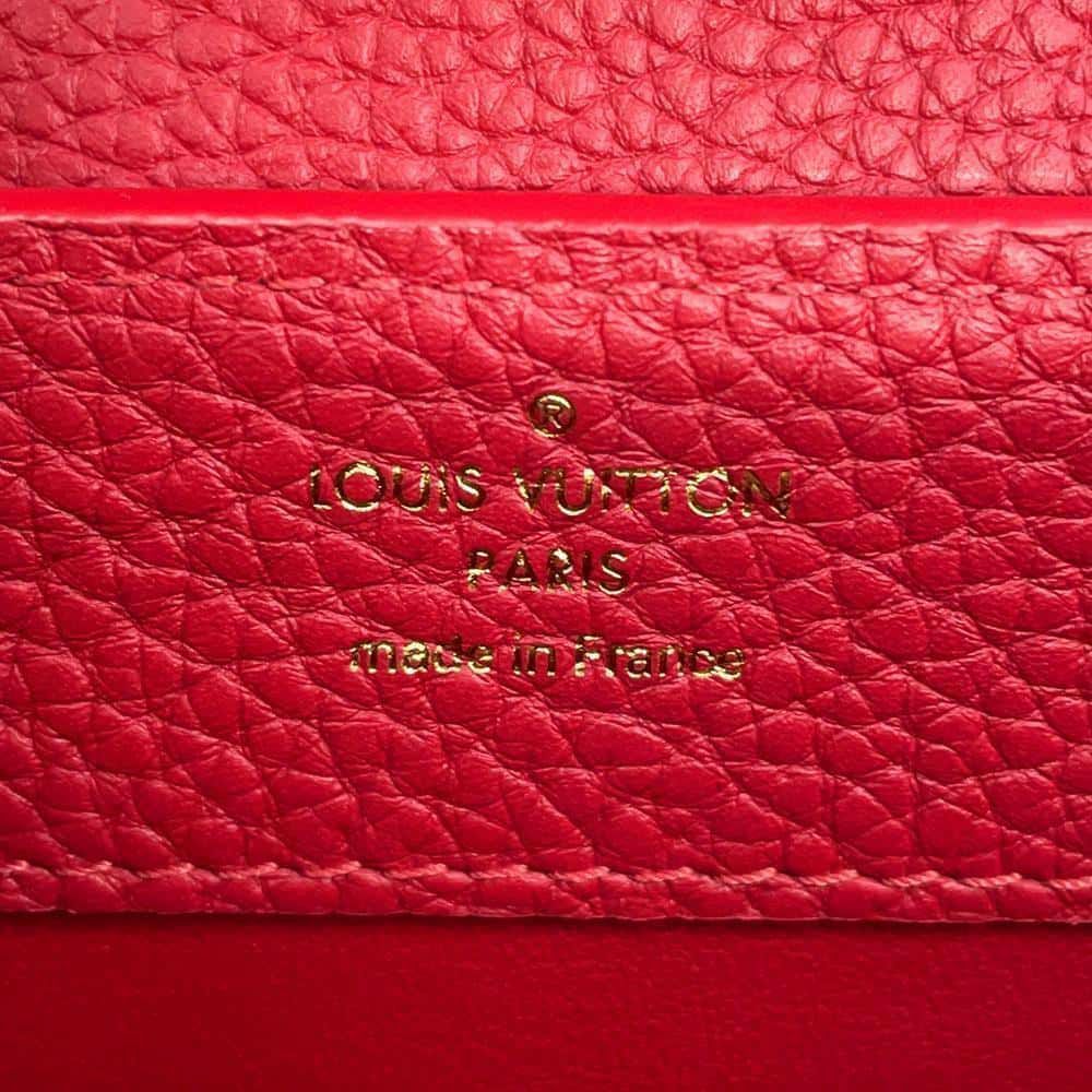 ルイヴィトン ハンドバッグ トリヨンレザー カプシーヌMINI M56845 2way レッド