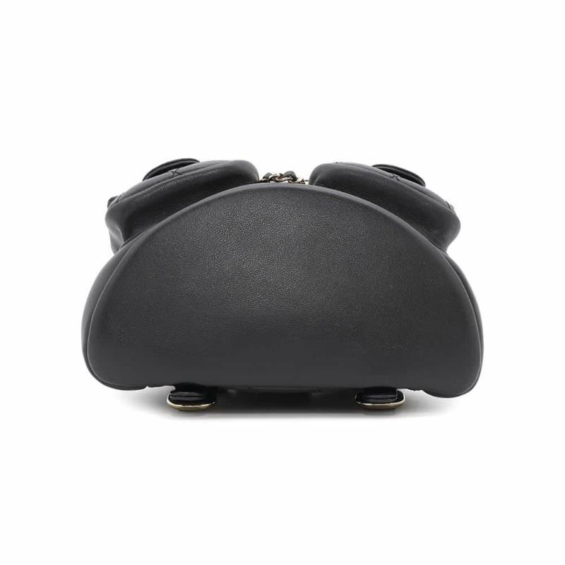 シャネル リュック マトラッセ ココマーク スモール ラムスキン AS3787 CHANEL バックパック 黒