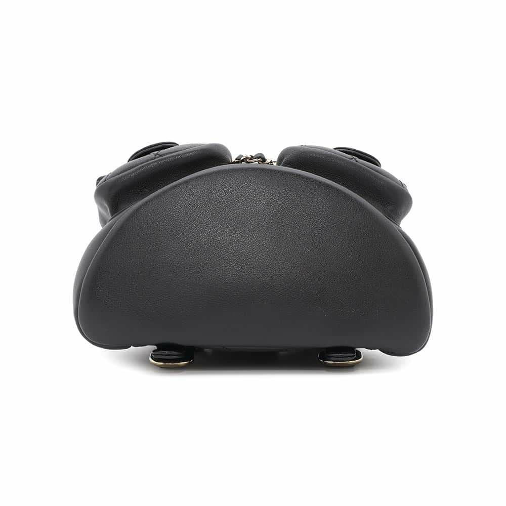 シャネル リュック マトラッセ ココマーク スモール ラムスキン AS3787 CHANEL バックパック 黒