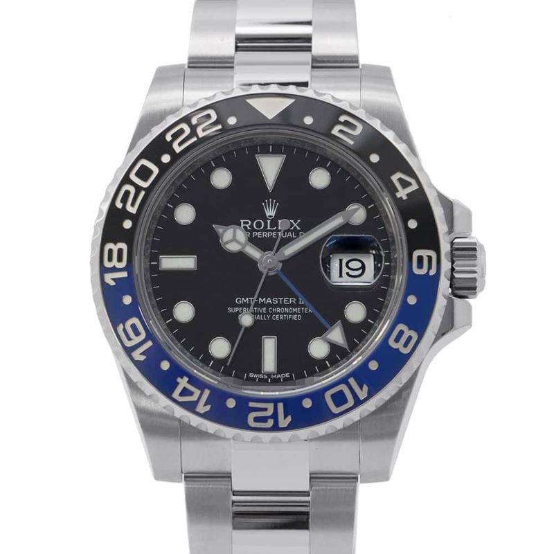 ロレックス GMTマスター2 デイト ランダムシリアル ルーレット 116710BLNR ROLEX 腕時計 黒文字盤