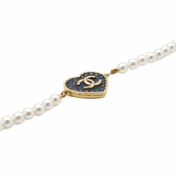 シャネル チョーカー ココマーク ハートモチーフ フェイクパール I24P ABC711 CHANEL アクセサリー ネックレス