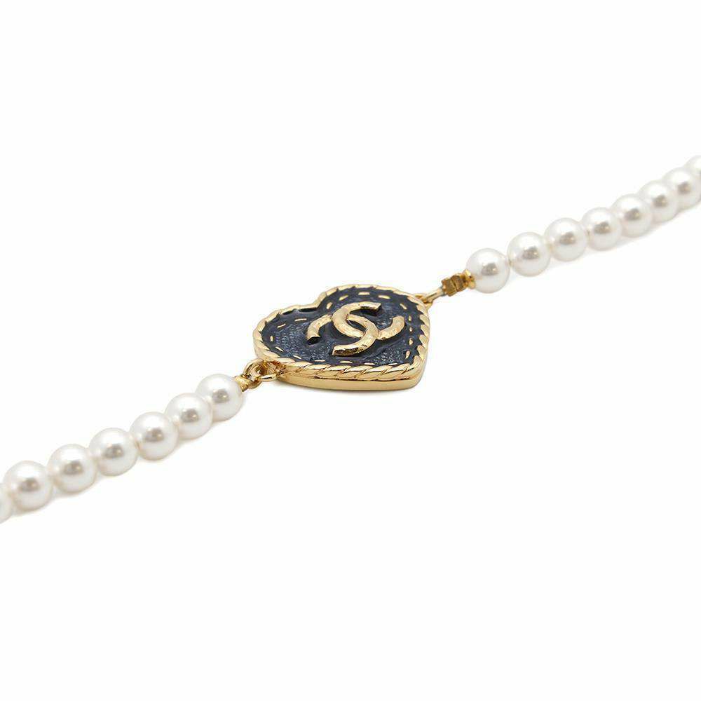 シャネル チョーカー ココマーク ハートモチーフ フェイクパール I24P ABC711 CHANEL アクセサリー ネックレス