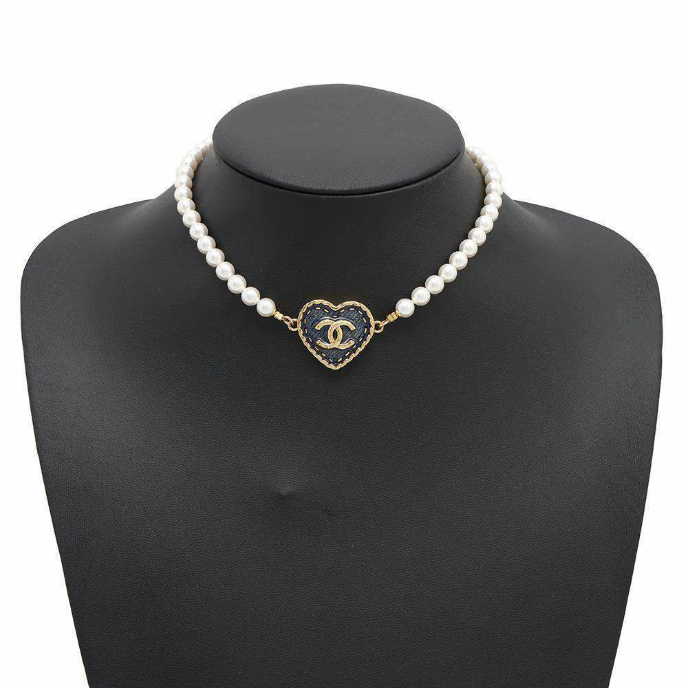 シャネル チョーカー ココマーク ハートモチーフ フェイクパール I24P ABC711 CHANEL アクセサリー ネックレス