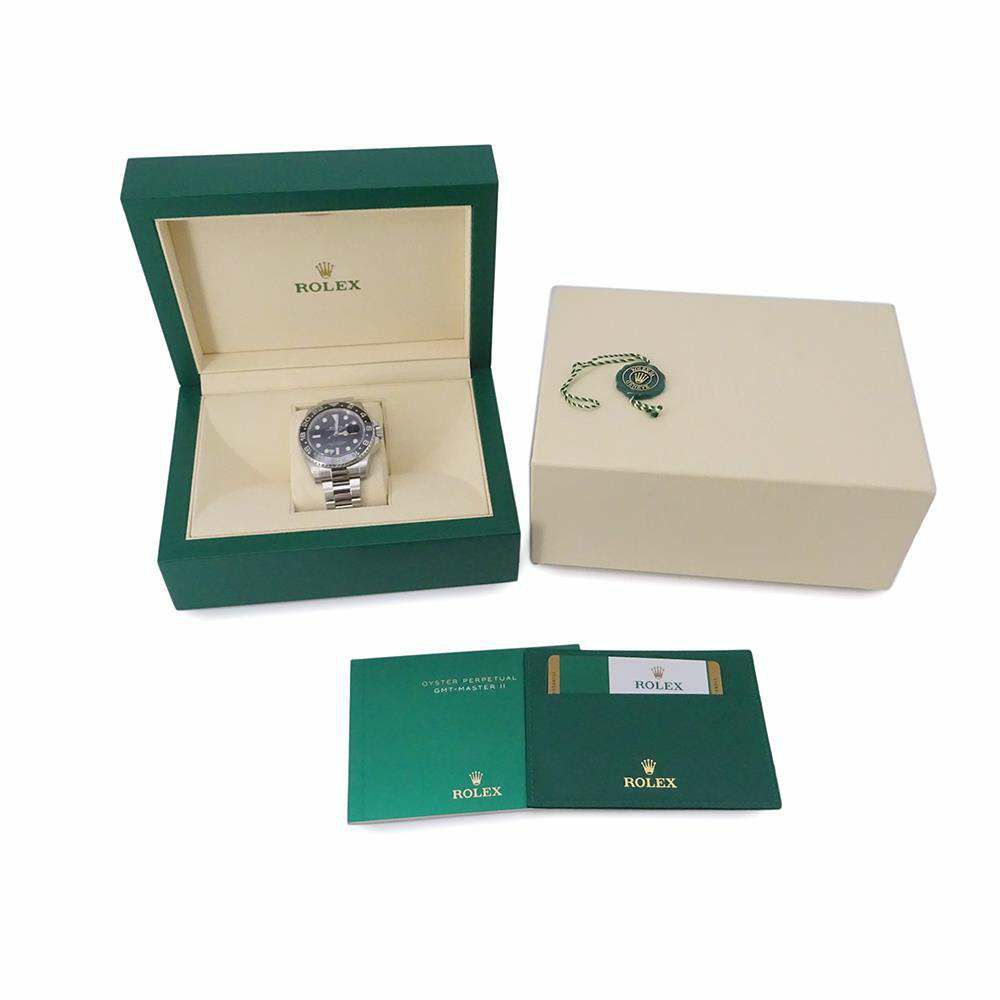 ロレックス GMTマスター2 デイト ランダムシリアル ルーレット 116710LN ROLEX 腕時計 黒文字盤