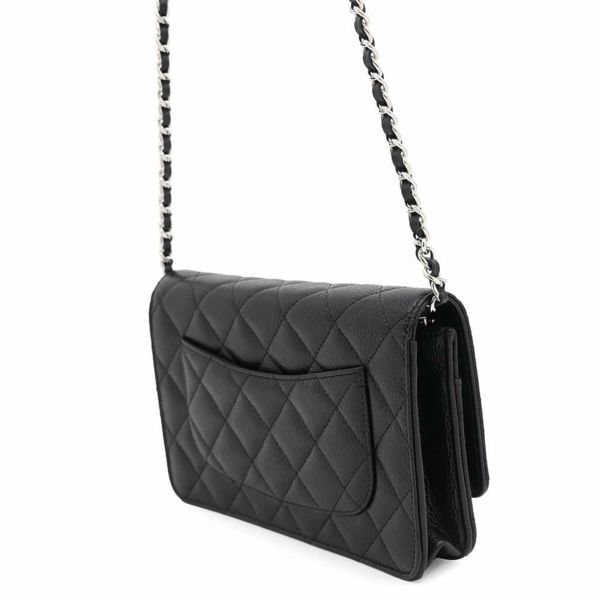 シャネル チェーンウォレット マトラッセ ココマーク キャビアスキン AP4241 CHANEL 財布 黒