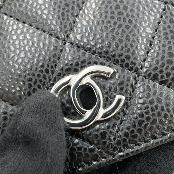 シャネル チェーンウォレット マトラッセ ココマーク キャビアスキン AP4241 CHANEL 財布 黒