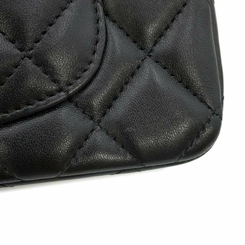 シャネル チェーンショルダーバッグ ミニ マトラッセ 20 ココマーク ラムスキン A69900 CHANEL 黒 フラップ