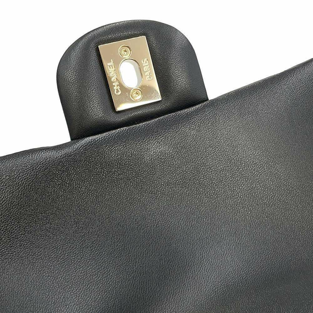 シャネル チェーンショルダーバッグ ミニ マトラッセ 20 ココマーク ラムスキン A69900 CHANEL 黒 フラップ