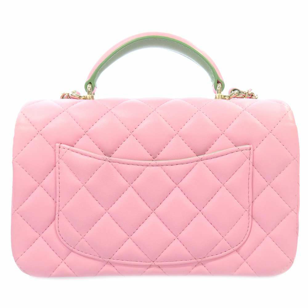 シャネル チェーンショルダーバッグ マトラッセ ココマーク トップハンドル ミニ フラップ ラムスキン AS2431 CHANEL