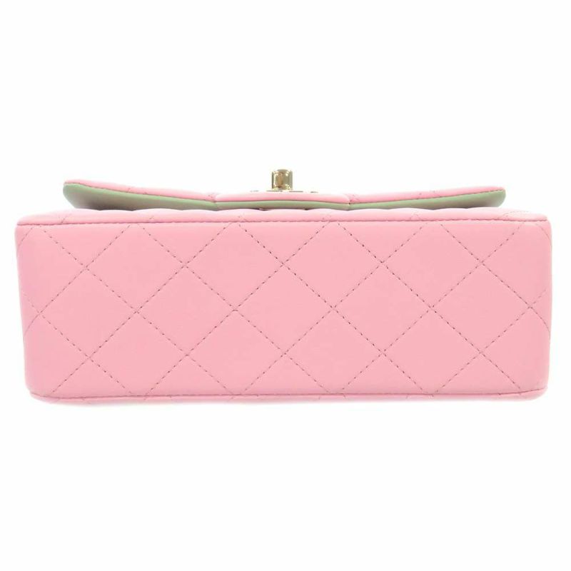 シャネル チェーンショルダーバッグ マトラッセ ココマーク トップハンドル ミニ フラップ ラムスキン AS2431 CHANEL