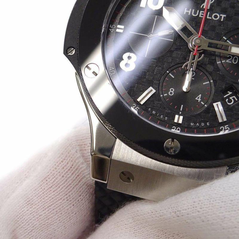 ウブロ ビッグバン スチール セラミック 301.SB.131.RX HUBLOT 腕時計 黒文字盤