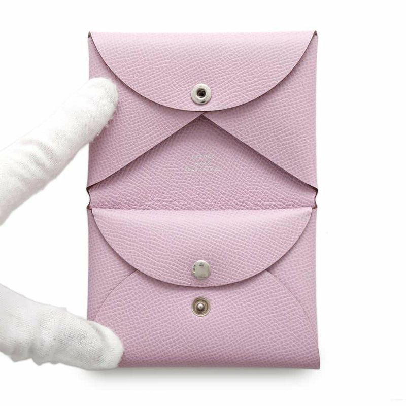 エルメス コインケース カルヴィデュオ モーヴシルベストル/シルバー金具 エプソン U刻印