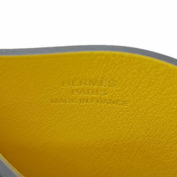 エルメス メガネケース Hセリエ ヴェルソ ブラック/ジョーヌナプル エプソン W刻印 HERMES ポーチ 黒