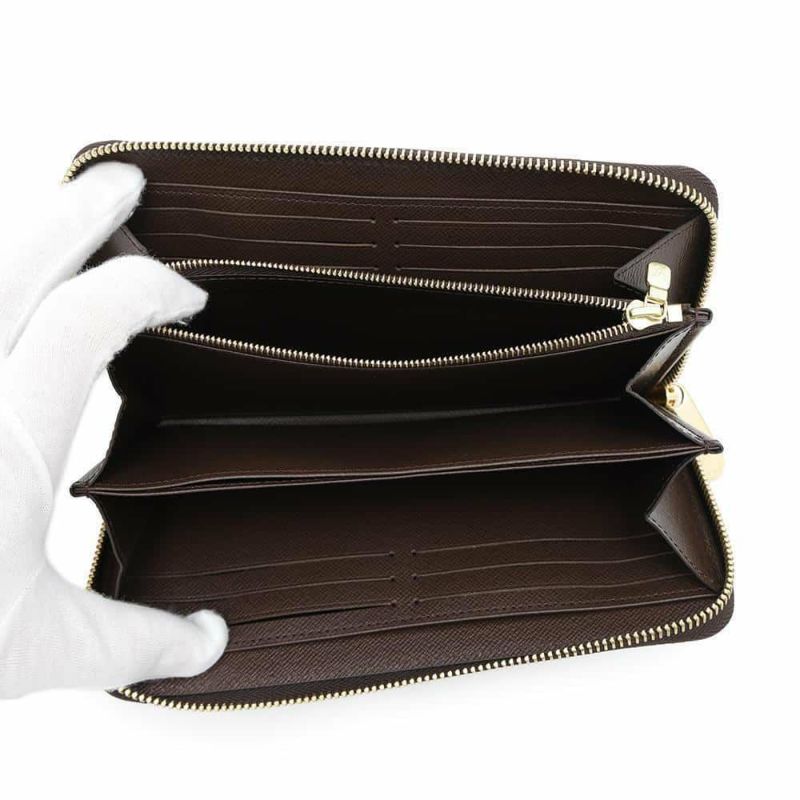ルイヴィトン 長財布 ダミエ・エベヌ ジッピー・ウォレット N41661 LOUIS VUITTON