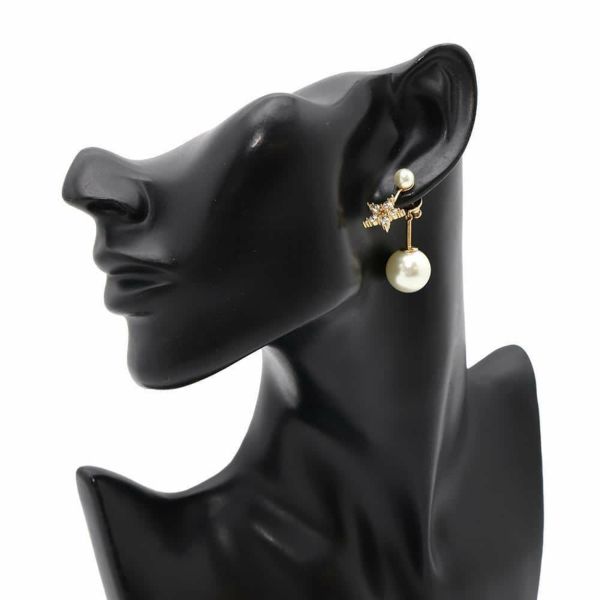 クリスチャン・ディオール シングルピアス トライバル フェイクパール ラインストーン Christian Dior アクセサリー