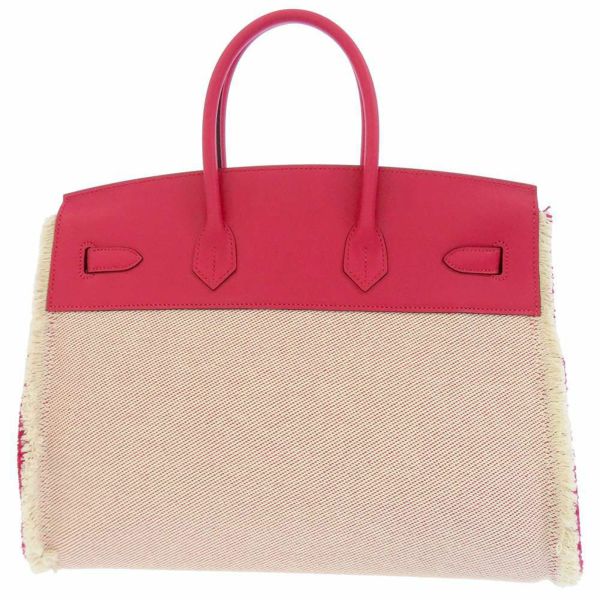 エルメス バーキン35 フレイフレイ フランボワーズ/シルバー金具 ツイルアッシュ/スイフト Z刻印 HERMES Birkin ハンドバッグ