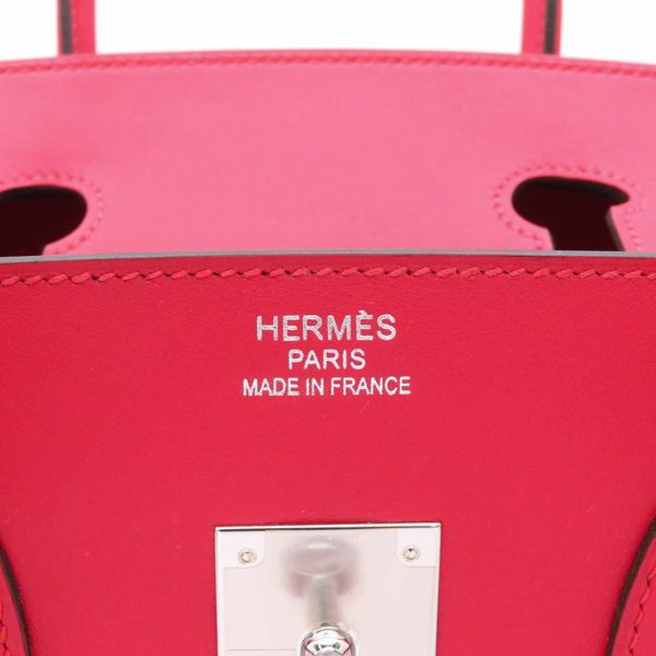 エルメス バーキン35 フレイフレイ フランボワーズ/シルバー金具 ツイルアッシュ/スイフト Z刻印 HERMES Birkin ハンドバッグ