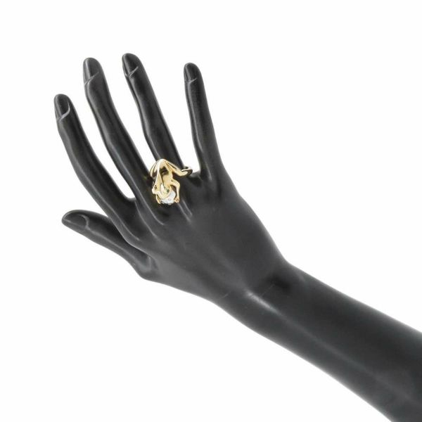 ブシュロン リング アニマルコレクション カエルモチーフ リング ダイヤ ツァボライト K18YG/K18WG リングサイズ51