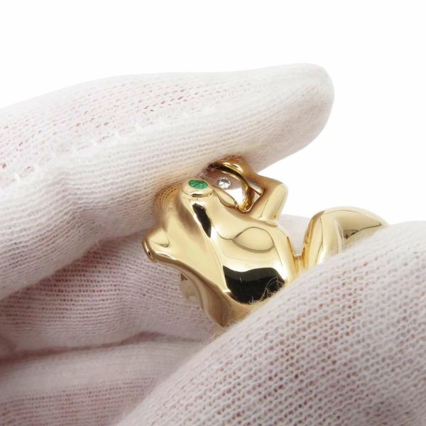 ブシュロン リング アニマルコレクション カエルモチーフ リング ダイヤ ツァボライト K18YG/K18WG リングサイズ51