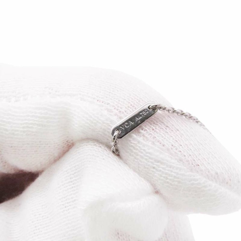 ヴァンクリ ネックレス スウィート アルハンブラ ペンダント ダイヤモンド 12P 0.08ct K18WGホワイトゴールド VCARO85900