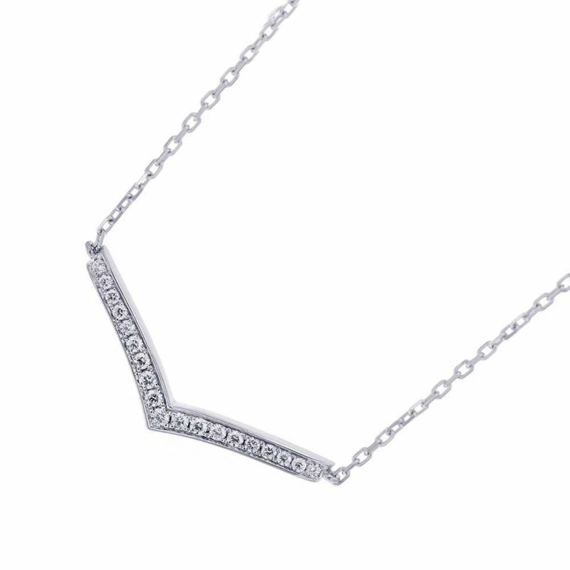 ショーメ ネックレス ジョゼフィーヌ コレクション エグレット ペンダント ダイヤモンド19P 0.26ct K18WG 084965