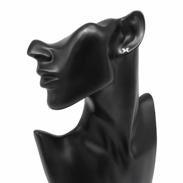 グラフ ピアス パヴェ バタフライ ダイヤモンド プティ スタッド ピアス ダイヤ 0.08ct K18WG RGE1563 GRAFF ジュエリー