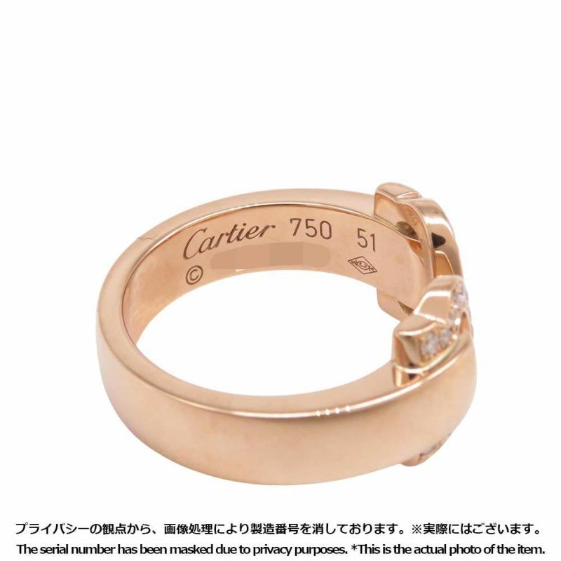 カルティエ リング 2C ブークルセ ダイヤモンド K18PGピンクゴールド リングサイズ51 Cartier 指輪 ジュエリー