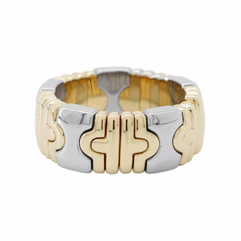 ブルガリ リング パレンテシ K18YGイエローゴールド/SSステンレススチール リングサイズ約11号 BVLGARI