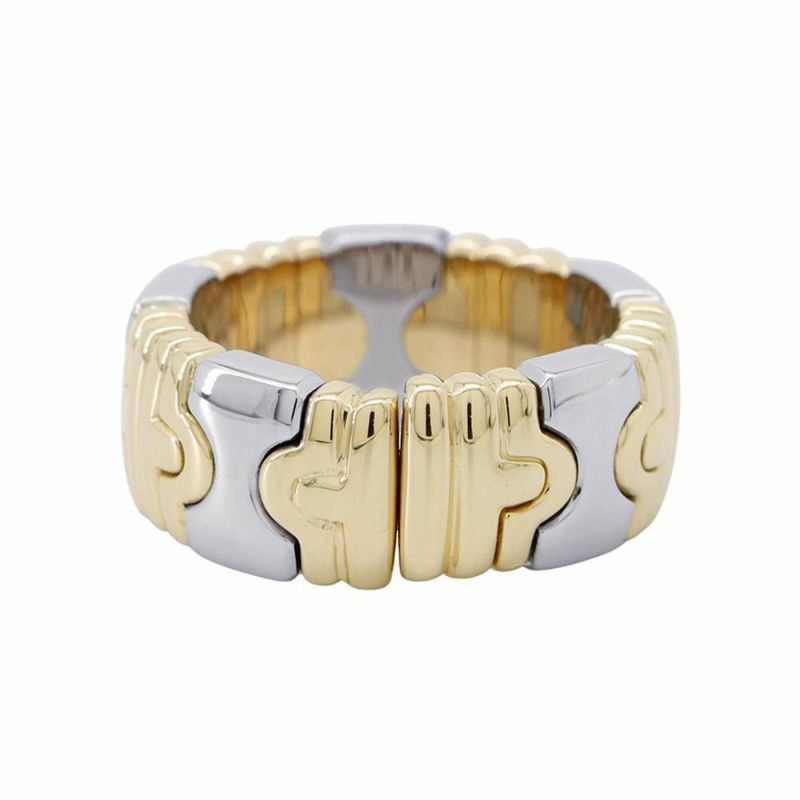 ブルガリ リング パレンテシ K18YGイエローゴールド/SSステンレススチール リングサイズ約11号 BVLGARI