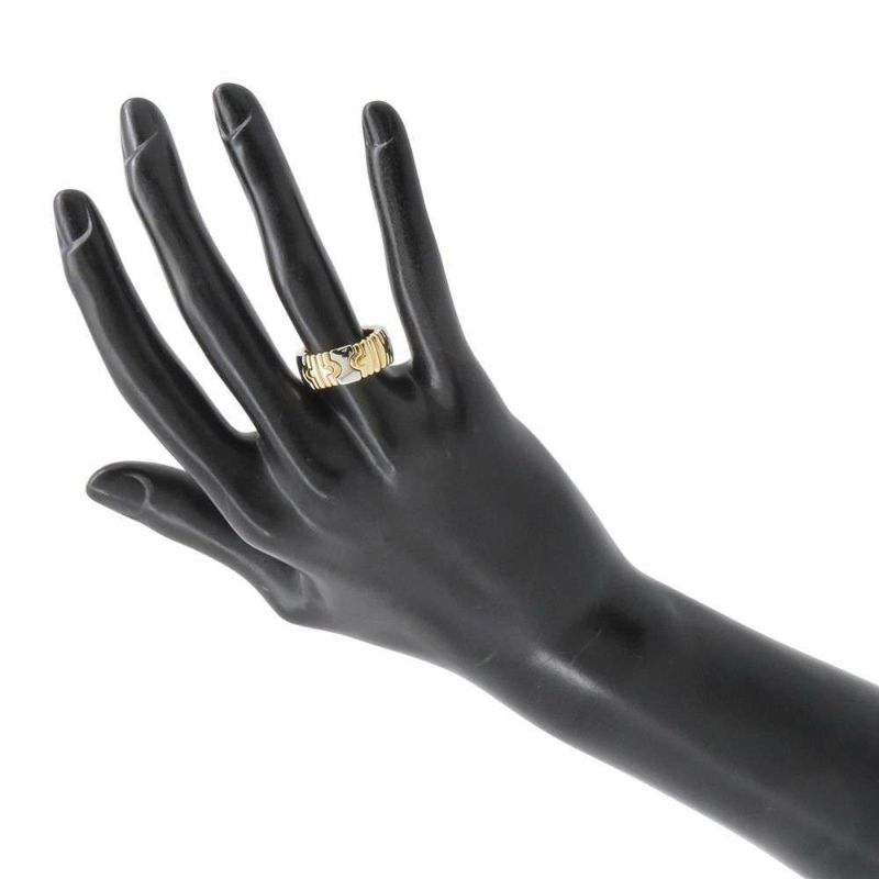 ブルガリ リング パレンテシ K18YGイエローゴールド/SSステンレススチール リングサイズ約11号 BVLGARI