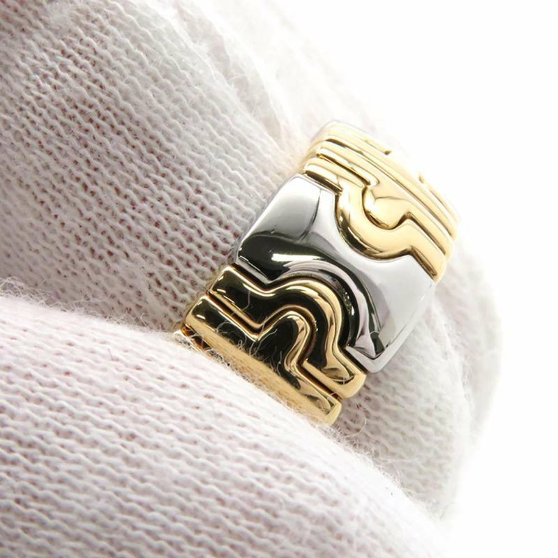 ブルガリ リング パレンテシ K18YGイエローゴールド/SSステンレススチール リングサイズ約11号 BVLGARI