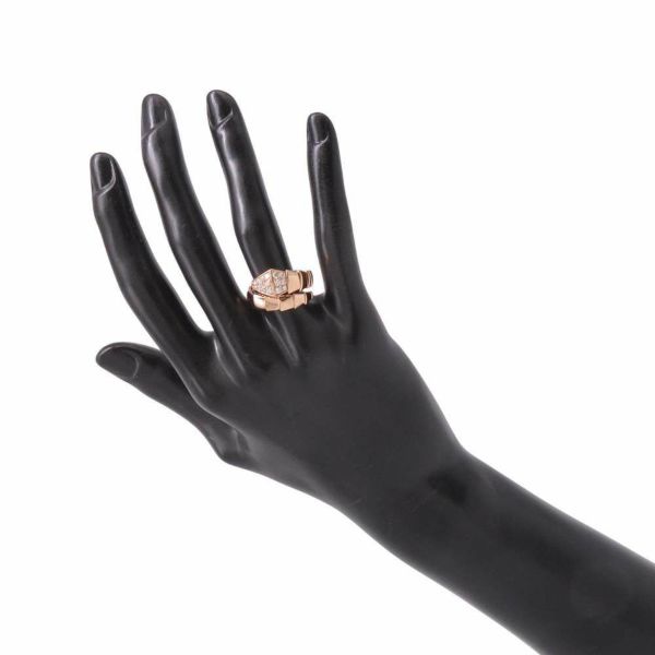 ブルガリ リング セルペンティ ヴァイパー ダイヤモンド 0.53ct K18PGピンクゴールド リングサイズM BVLGARI 指輪 ジュエリー