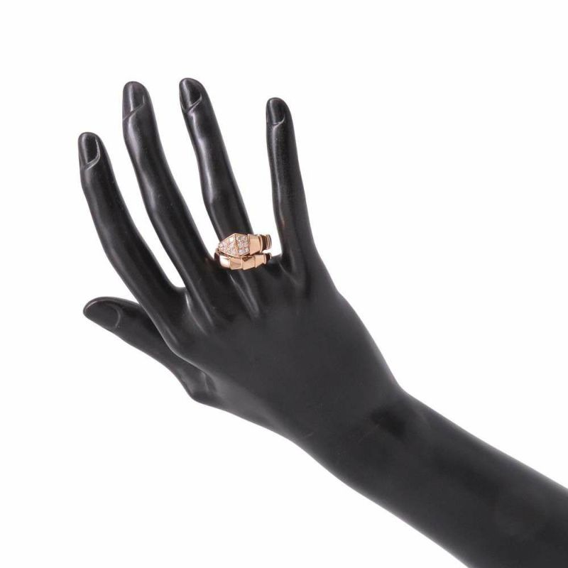 ブルガリ リング セルペンティ ヴァイパー ダイヤモンド 0.53ct K18PGピンクゴールド リングサイズM BVLGARI 指輪 ジュエリー