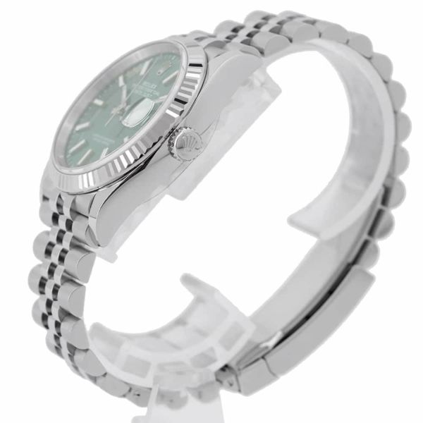 ロレックス デイトジャスト36 SS/K18WG ランダムシリアル ルーレット 126234 ROLEX 腕時計 ミントグリーン文字盤