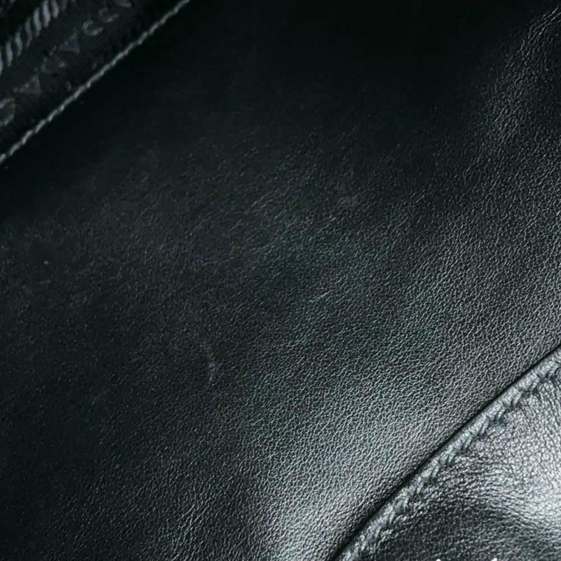 プラダ ハンドバッグ レオパード ナイロン ハラコ オーストリッチ 1BA004 PRADA バッグ 黒