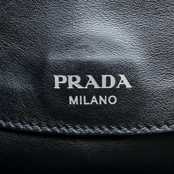 プラダ ハンドバッグ レオパード ナイロン ハラコ オーストリッチ 1BA004 PRADA バッグ 黒