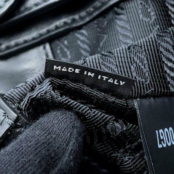 プラダ ハンドバッグ レオパード ナイロン ハラコ オーストリッチ 1BA004 PRADA バッグ 黒