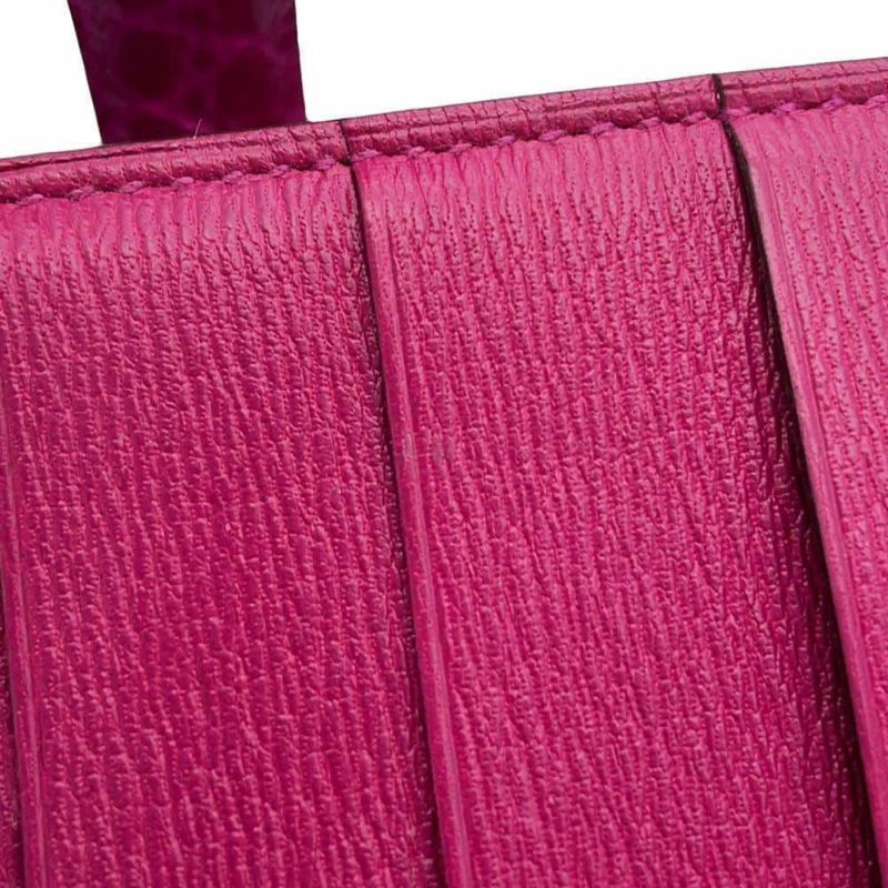 エルメス 長財布 ベアンスフレ ローズシェヘラザード/シルバー金具 アリゲーターシャイン D刻印 HERMES 財布