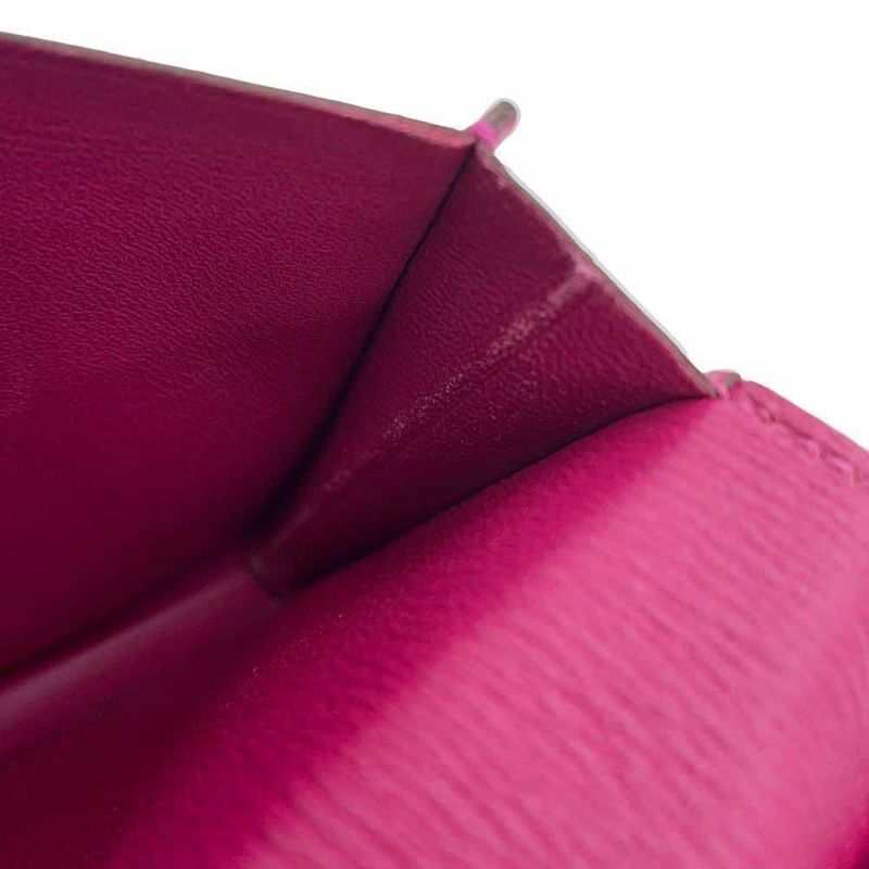 エルメス 長財布 ベアンスフレ ローズシェヘラザード/シルバー金具 アリゲーターシャイン D刻印 HERMES 財布