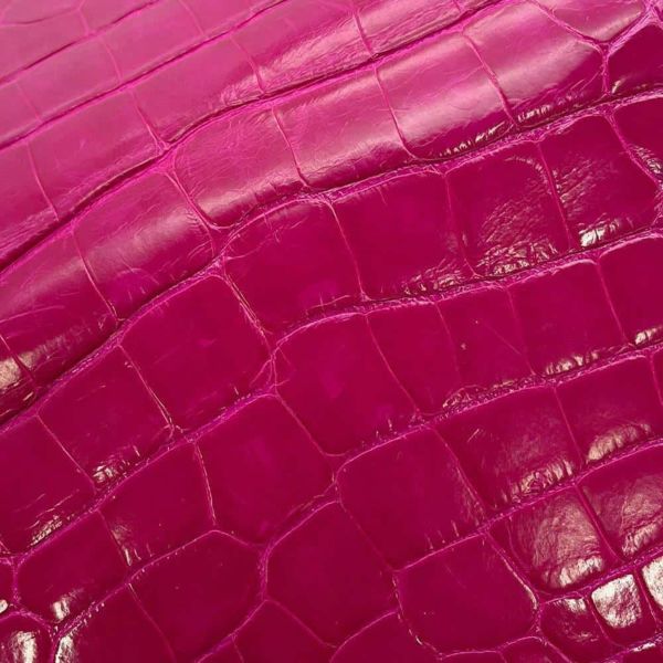 エルメス 長財布 ベアンスフレ ローズシェヘラザード/シルバー金具 アリゲーターシャイン D刻印 HERMES 財布