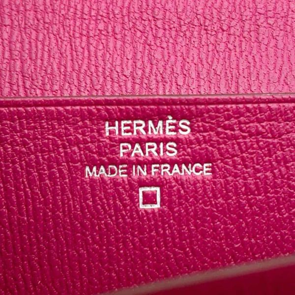 エルメス 長財布 ベアンスフレ ローズシェヘラザード/シルバー金具 アリゲーターシャイン D刻印 HERMES 財布