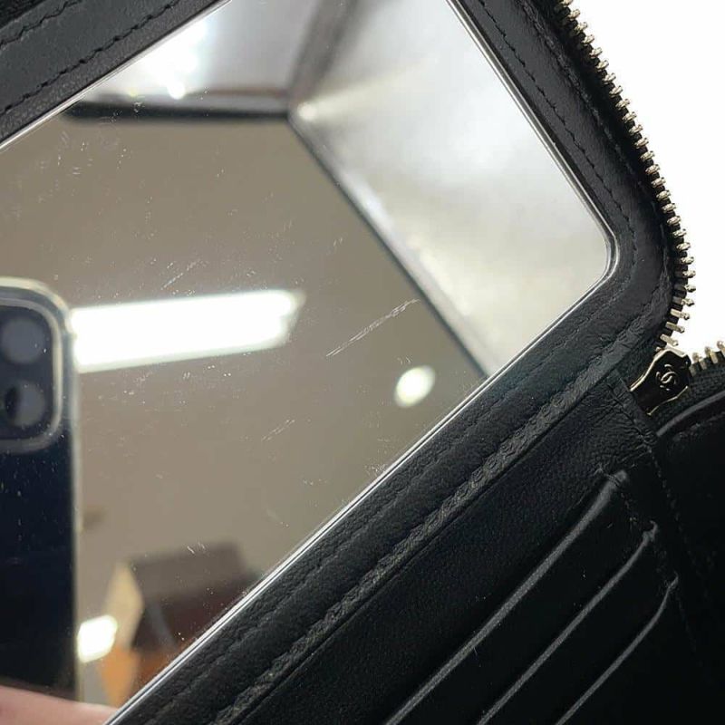 シャネル チェーンショルダーバッグ マトラッセ ココマーク ヴァニティケース ラムスキン AP2199 CHANEL 黒